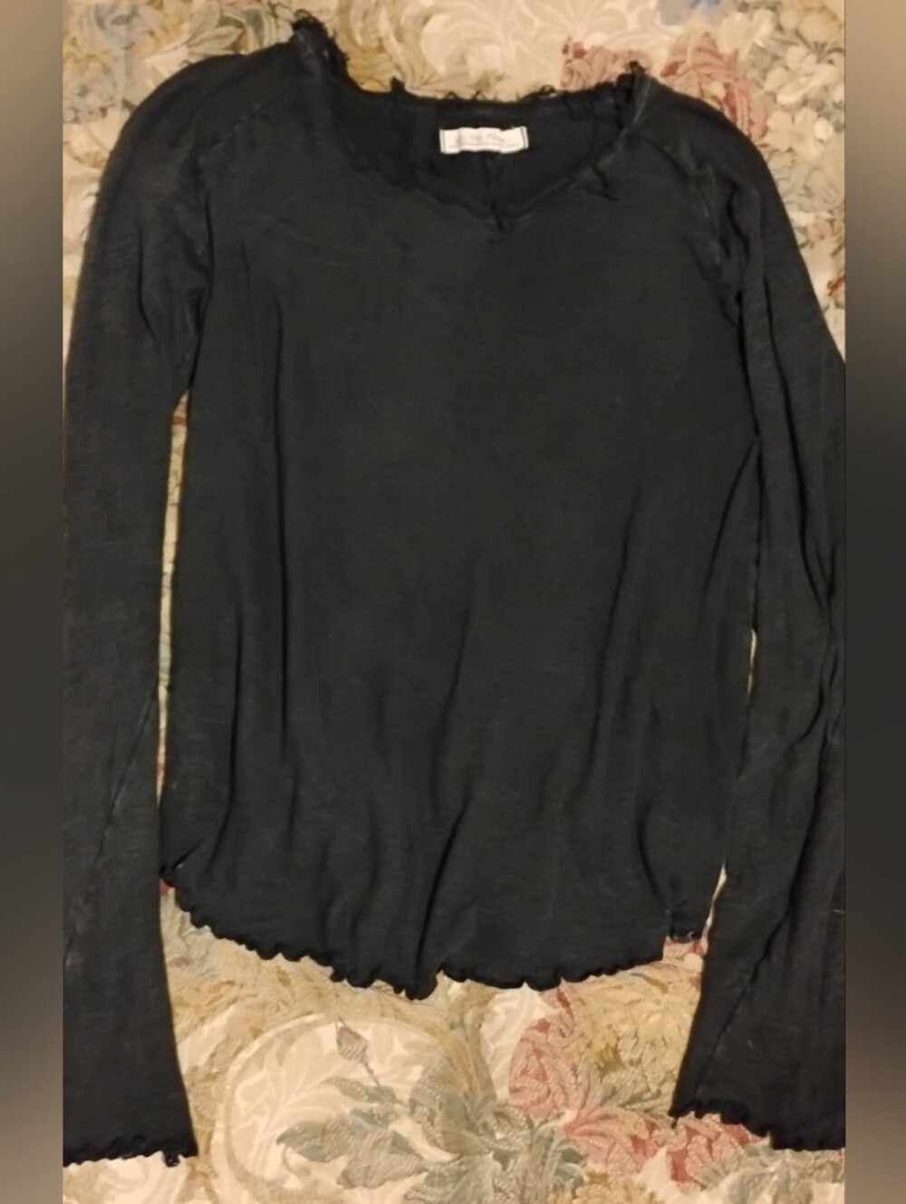We The Free Black Long-Sleeve Crewneck Shirt